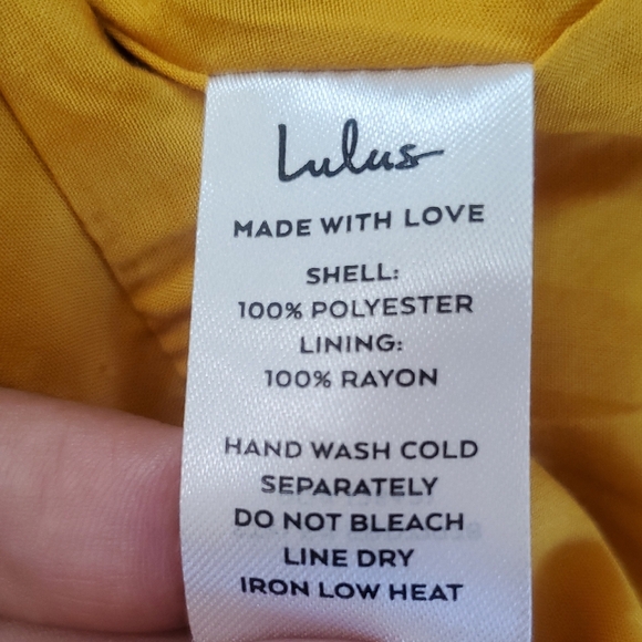 NWT Lulus Floral Ruffle Asymmetrical Wrap Dress in Yellow and White Size L - Picture 12 of 15